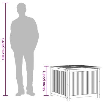 Gartenbox 75x75x58 cm Massivholz Akazie