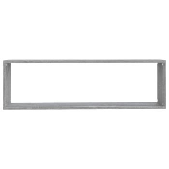 Wandregale 2 Stk. Grau Sonoma 100x15x30 cm Holzwerkstoff
