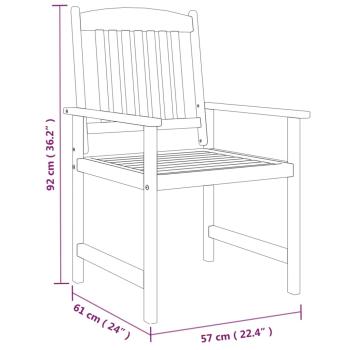 9-tlg. Garten-Essgruppe Massivholz Akazie Grau