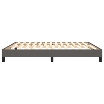 Bettgestell Grau 160x200 cm Kunstleder