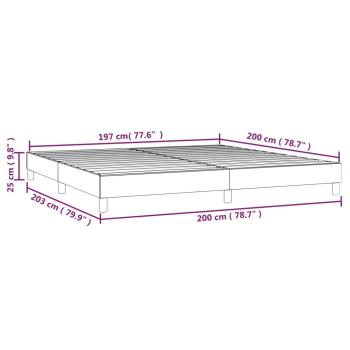 Bettgestell Cappuccino-Braun 200x200 cm Kunstleder