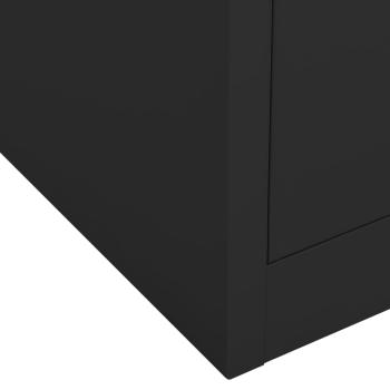 Büroschrank mit Pflanzkasten Anthrazit 90x40x125 cm Stahl