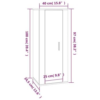 TV-Wandschrank Betongrau 40x34,5x100 cm