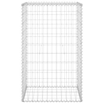 Gabionenwand mit Abdeckung Verzinkter Stahl 60x50x100 cm