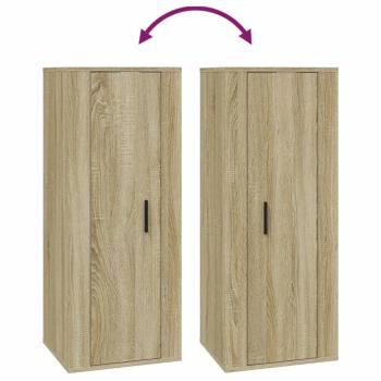 ARDEBO.de - TV-Wandschrank Sonoma-Eiche 40x34,5x100 cm