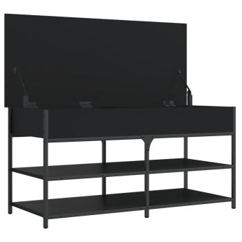 ARDEBO.de - Schuhbank Schwarz 100x42,5x50 cm Holzwerkstoff