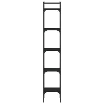 ARDEBO.de - Bücherregal 5 Böden Schwarz 35x30x174 cm Holzwerkstoff