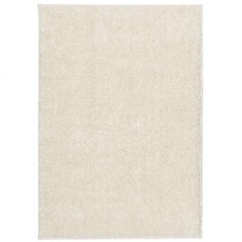 Teppich ISTAN Hochflor Glänzend Creme 160x230 cm