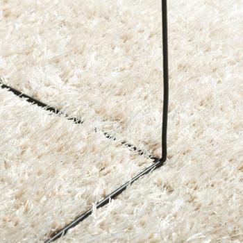 Teppich ISTAN Hochflor Glänzend Creme Ø 100 cm