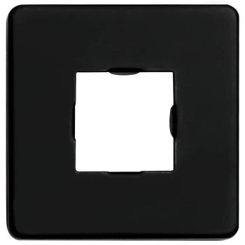 Duscharm Quadratisch Edelstahl 201 Schwarz 40 cm