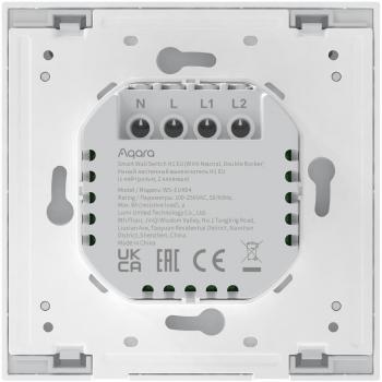 Aqara Smart Wall Switch H1 EU, With Neutral, Double Rocker, weiß (WS-EUK04)