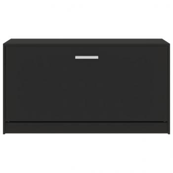 Schuhbank Schwarz 80x24x45 cm Holzwerkstoff