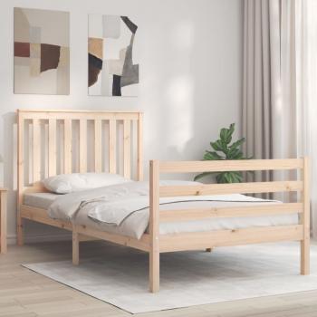 ARDEBO.de - Massivholzbett mit Kopfteil 100x200 cm