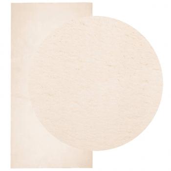 Teppich HUARTE Kurzflor Weich und Waschbar Beige 100x200 cm