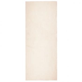 Teppich HUARTE Kurzflor Weich und Waschbar Beige 80x200 cm