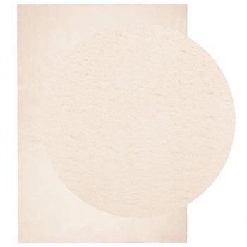 Teppich HUARTE Kurzflor Weich und Waschbar Beige 160x230 cm