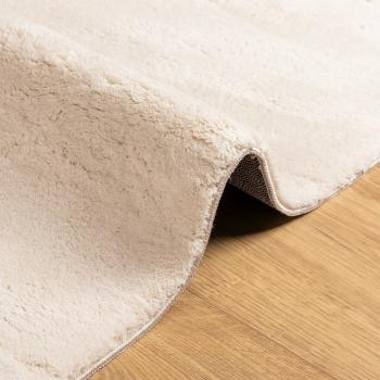 Teppich HUARTE Kurzflor Weich und Waschbar Beige 160x230 cm