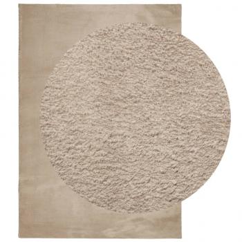 Teppich HUARTE Kurzflor Weich und Waschbar Sandfarben 120x170cm