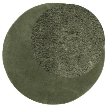 Teppich HUARTE Kurzflor Weich und Waschbar Waldgrün Ø 160 cm