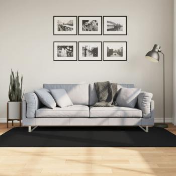 ARDEBO.de - Teppich HUARTE Kurzflor Weich und Waschbar Schwarz 100x200 cm