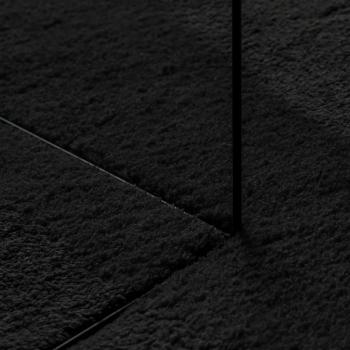 Teppich HUARTE Kurzflor Weich und Waschbar Schwarz 100x200 cm