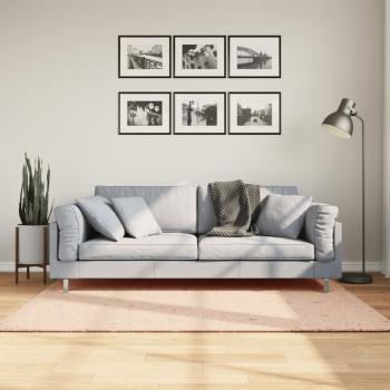 ARDEBO.de - Teppich HUARTE Kurzflor Weich und Waschbar Blassrosa 120x170 cm
