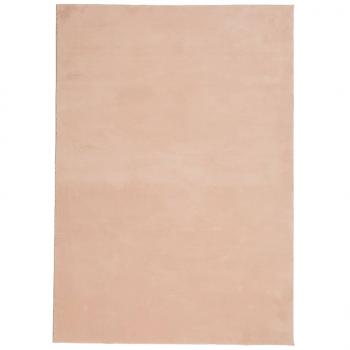 Teppich HUARTE Kurzflor Weich und Waschbar Blassrosa 120x170 cm