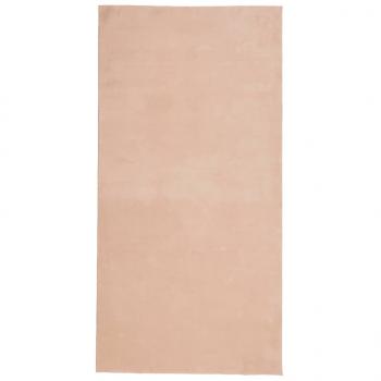 Teppich HUARTE Kurzflor Weich und Waschbar Blassrosa 100x200 cm