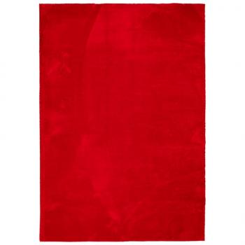 Teppich HUARTE Kurzflor Weich und Waschbar Rot 120x170 cm