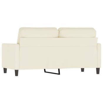 2-Sitzer-Sofa Creme 140 cm Samt