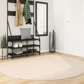 ARDEBO.de - Teppich HUARTE Kurzflor Weich und Waschbar Beige Ø 200 cm