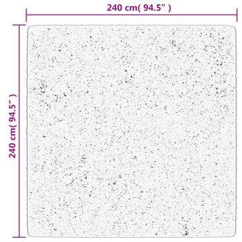 Teppich HUARTE Kurzflor Weich und Waschbar Creme 240x240 cm
