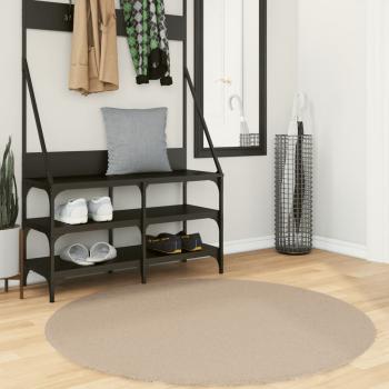 ARDEBO.de - Teppich HUARTE Kurzflor Weich und Waschbar Sandfarben Ø 120 cm