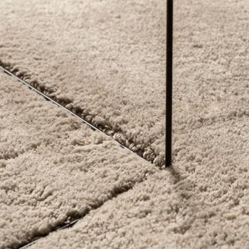 Teppich HUARTE Kurzflor Weich und Waschbar Sandfarben Ø 120 cm