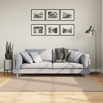 ARDEBO.de - Teppich HUARTE Kurzflor Weich und Waschbar Sandfarben 160x160cm