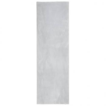 Teppich HUARTE Kurzflor Weich und Waschbar Grau 80x250 cm