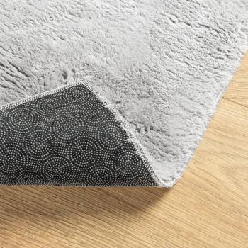 Teppich HUARTE Kurzflor Weich und Waschbar Grau 80x250 cm