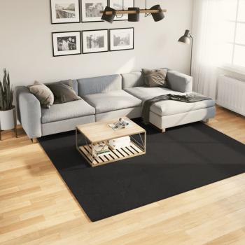 ARDEBO.de - Teppich HUARTE Kurzflor Weich und Waschbar Schwarz 240x240 cm
