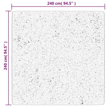 Teppich HUARTE Kurzflor Weich und Waschbar Schwarz 240x240 cm