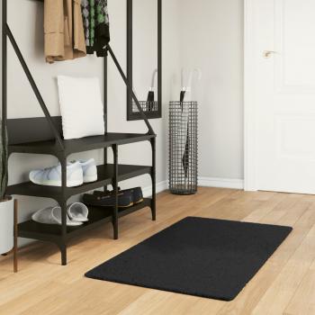 ARDEBO.de - Teppich HUARTE Kurzflor Weich und Waschbar Schwarz 60x110 cm