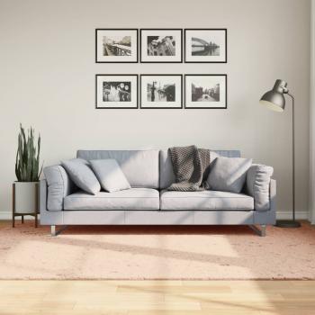 ARDEBO.de - Teppich HUARTE Kurzflor Weich und Waschbar Blassrosa 160x230 cm