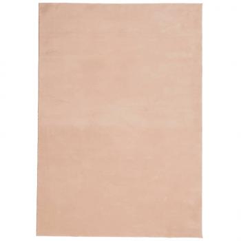 Teppich HUARTE Kurzflor Weich und Waschbar Blassrosa 160x230 cm