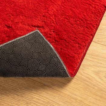Teppich HUARTE Kurzflor Weich und Waschbar Rot 100x200 cm