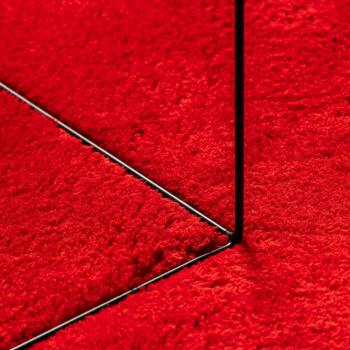 Teppich HUARTE Kurzflor Weich und Waschbar Rot Ø 200 cm