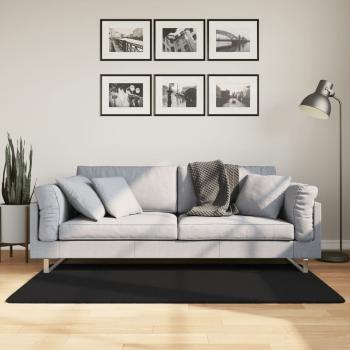 ARDEBO.de - Teppich HUARTE Kurzflor Weich und Waschbar Schwarz 80x150 cm