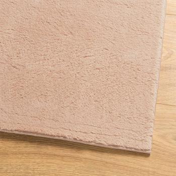 Teppich HUARTE Kurzflor Weich und Waschbar Blassrosa 200x200 cm