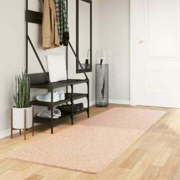 ARDEBO.de - Teppich HUARTE Kurzflor Weich und Waschbar Blassrosa 80x250 cm