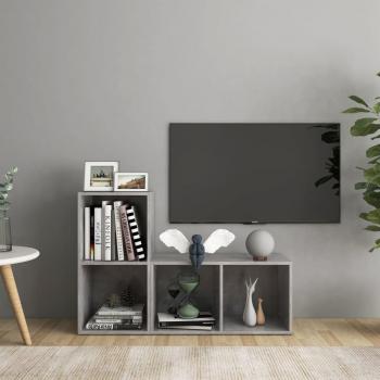 ARDEBO.de - TV-Schränke 2 Stk. Betongrau 72x35x36,5 cm Holzwerkstoff