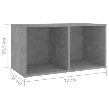 TV-Schränke 2 Stk. Betongrau 72x35x36,5 cm Holzwerkstoff