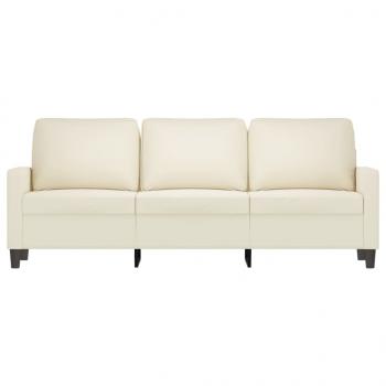 3-Sitzer-Sofa Creme 180 cm Samt